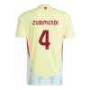 Camisola Espanha Martin Zubimendi 4 Homen Equipamento 2ª Euro 2024